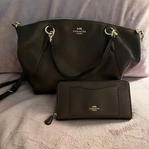 Coach bag and matching wallet
